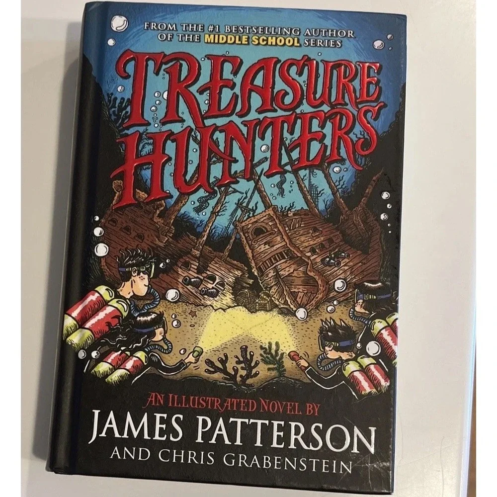 Treasure Hunters Chris Grabenstein/James Patterson 2013 Hardcover‎ New& BookMark